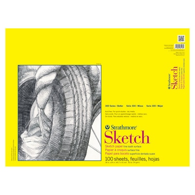 Strathmore Sketch Paper Pad 300 Series SpiralBound 11 x 14