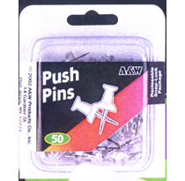 Avantix Push Pins Clear 50Ct