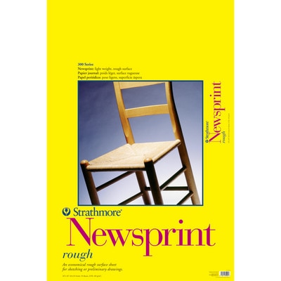 Strathmore Newsprint Paper Pad 300 Series Rough 24 x 36