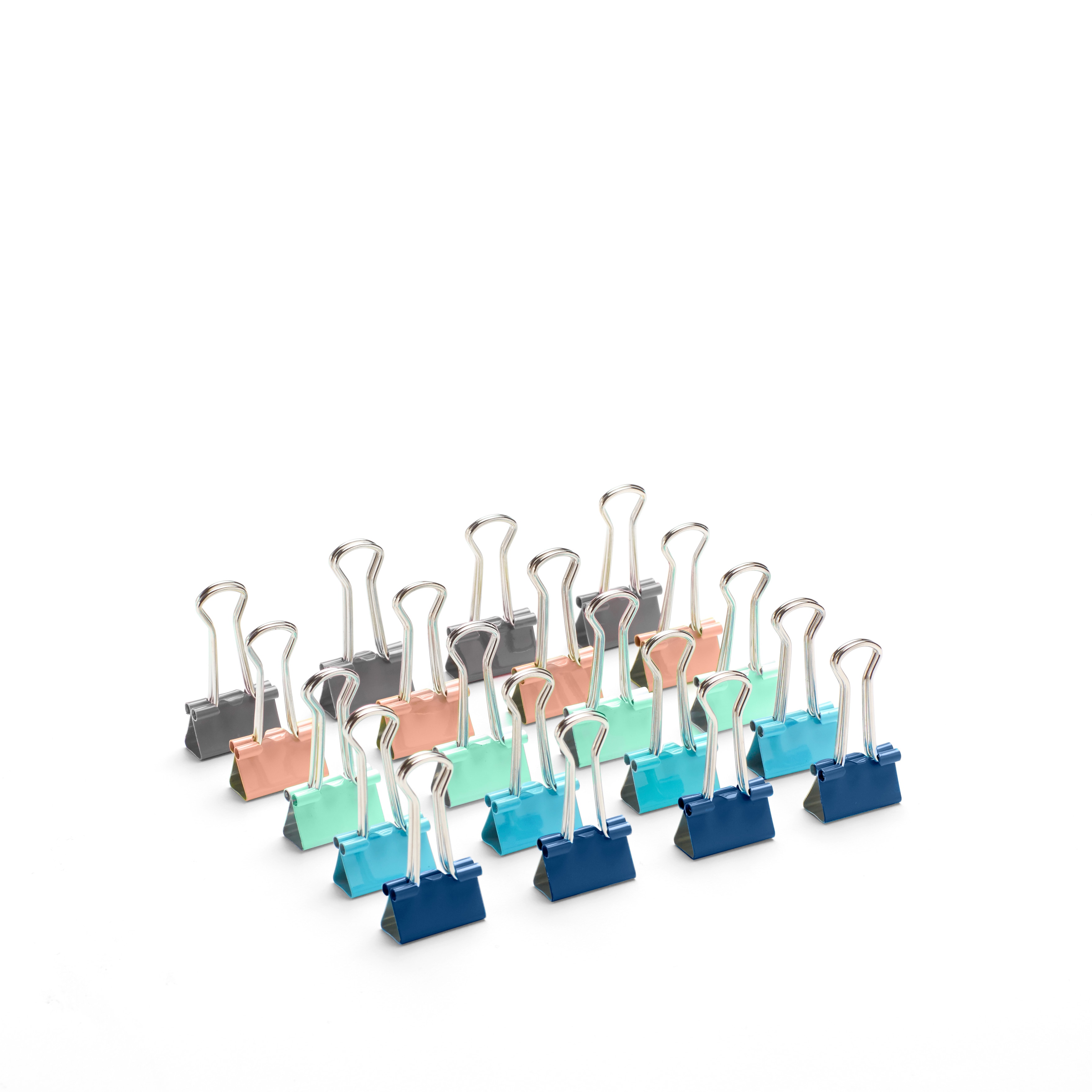 Poppin Modern Assorted Small Binder Clips Set Of 20