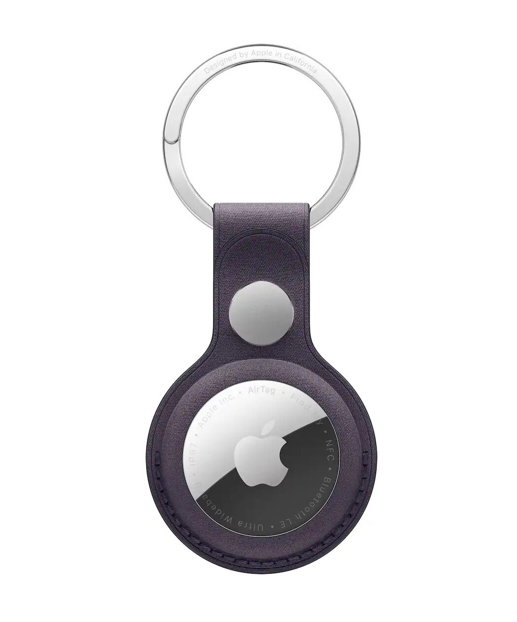AirTag FineWoven Key Ring - Midnight Purple