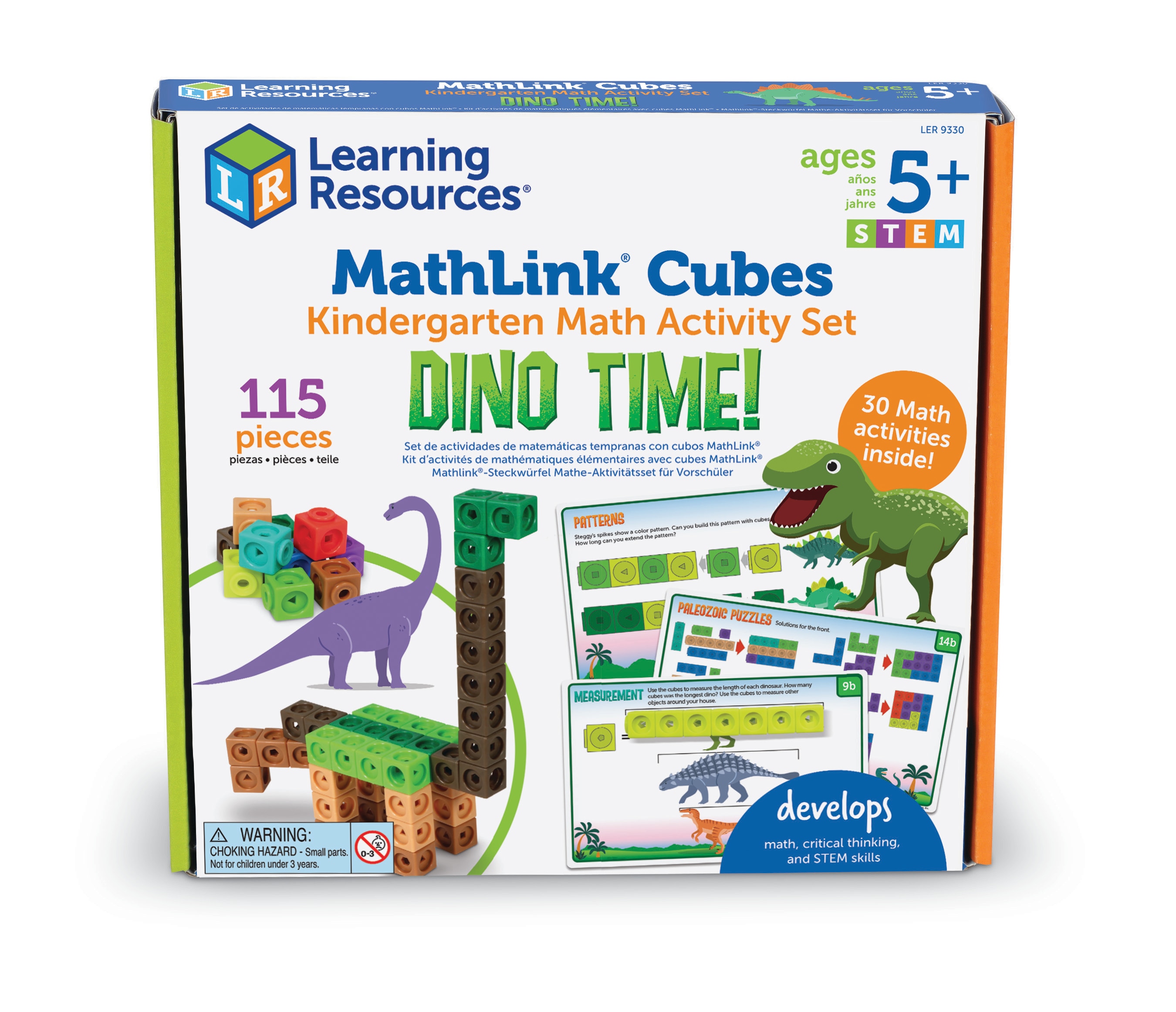 MathLink(R) Cubes Kindergarten Math Activity Set: Dino Time!