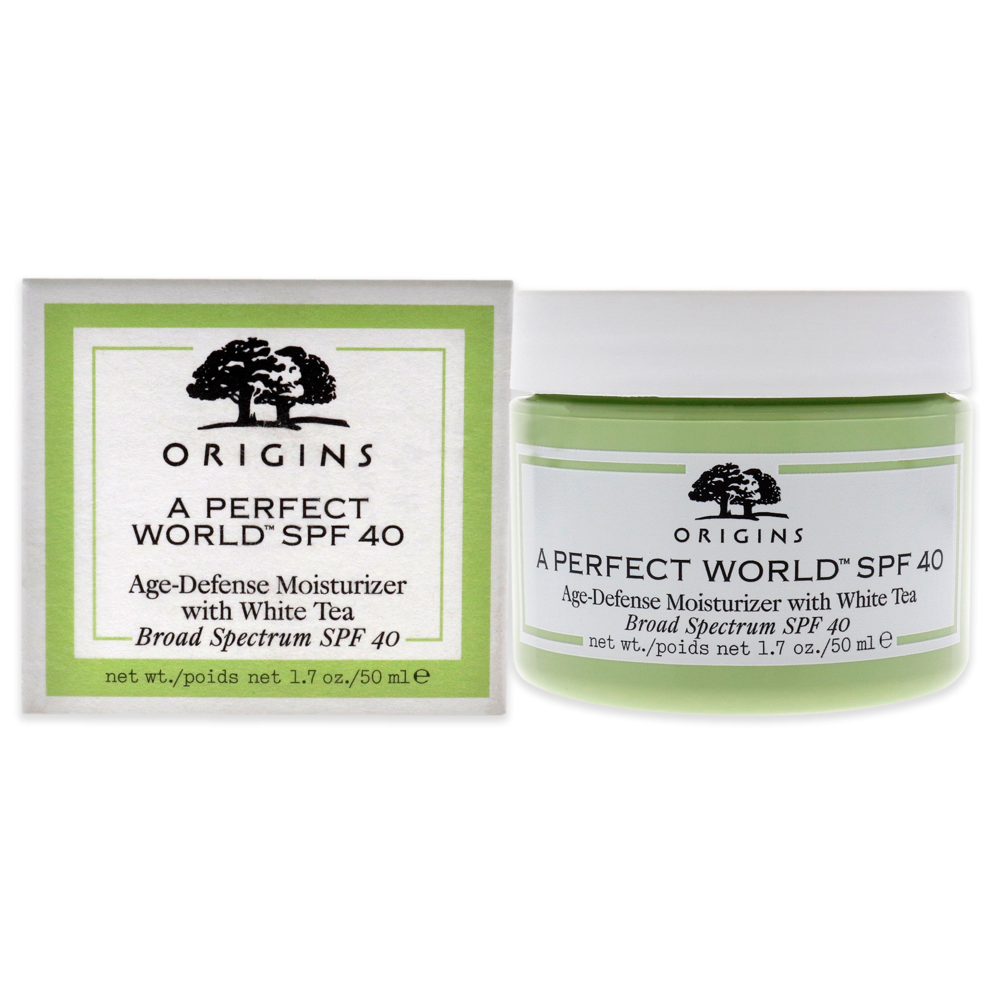 A Perfect World Age-Defense Moisturizer with White Tea SPF 40 - Origins- 1.7 oz