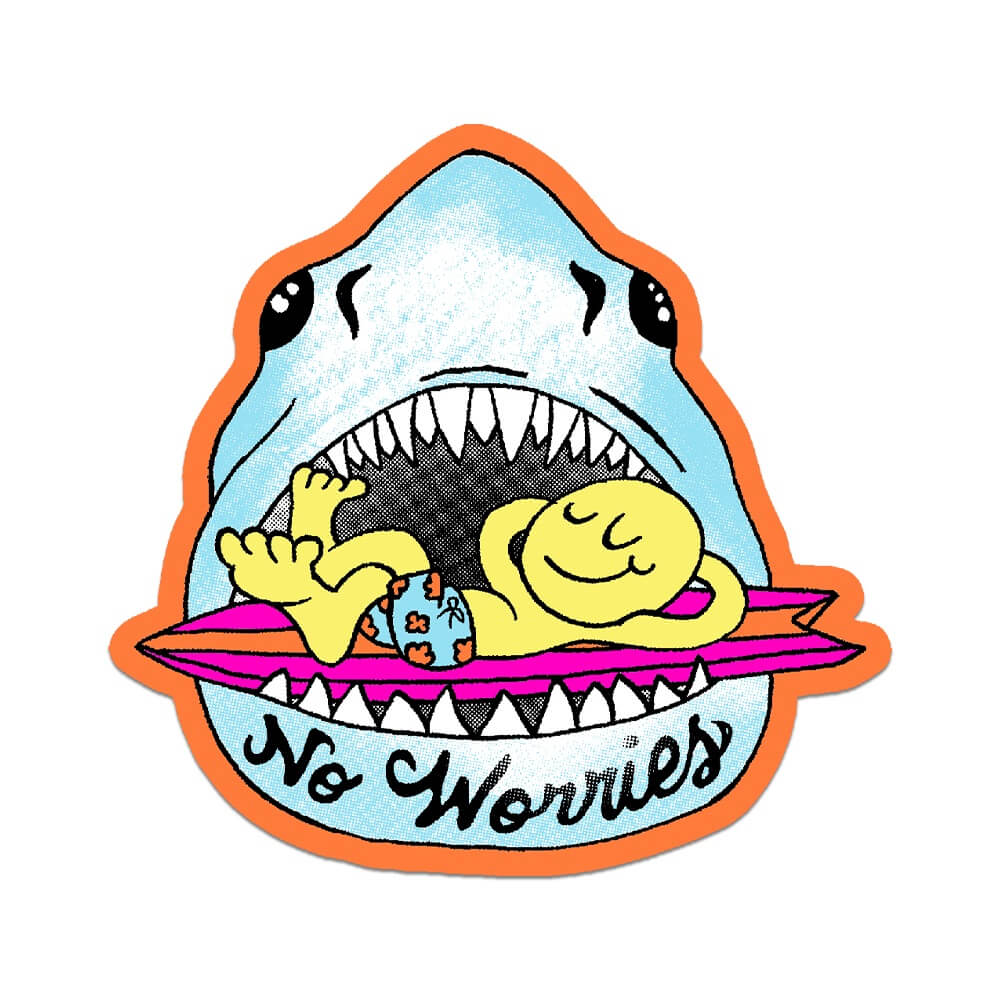 No Worries Die Cut Sticker