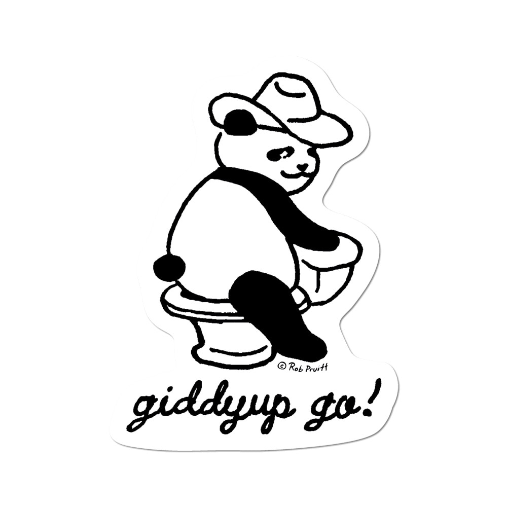 Toilet Panda Die Cut Sticker