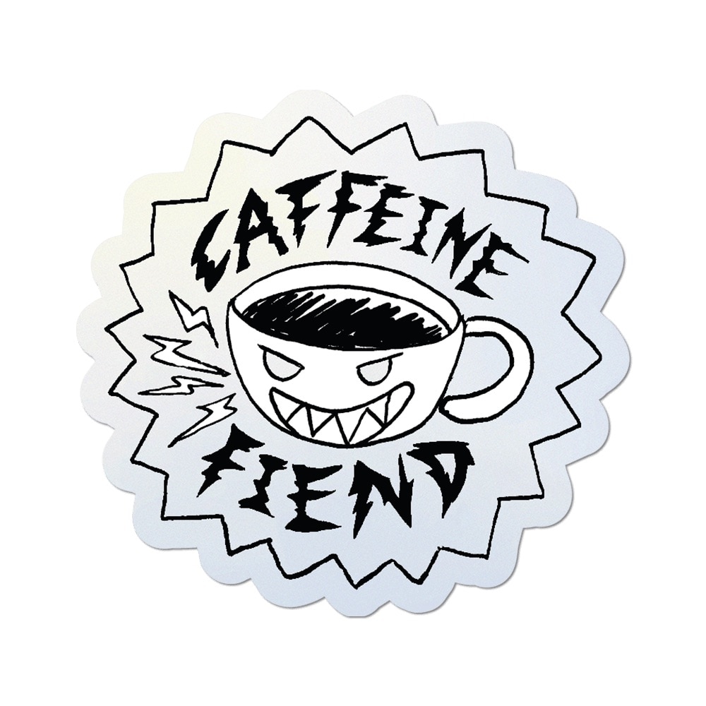 Caffeine Fiend Die Cut Sticker