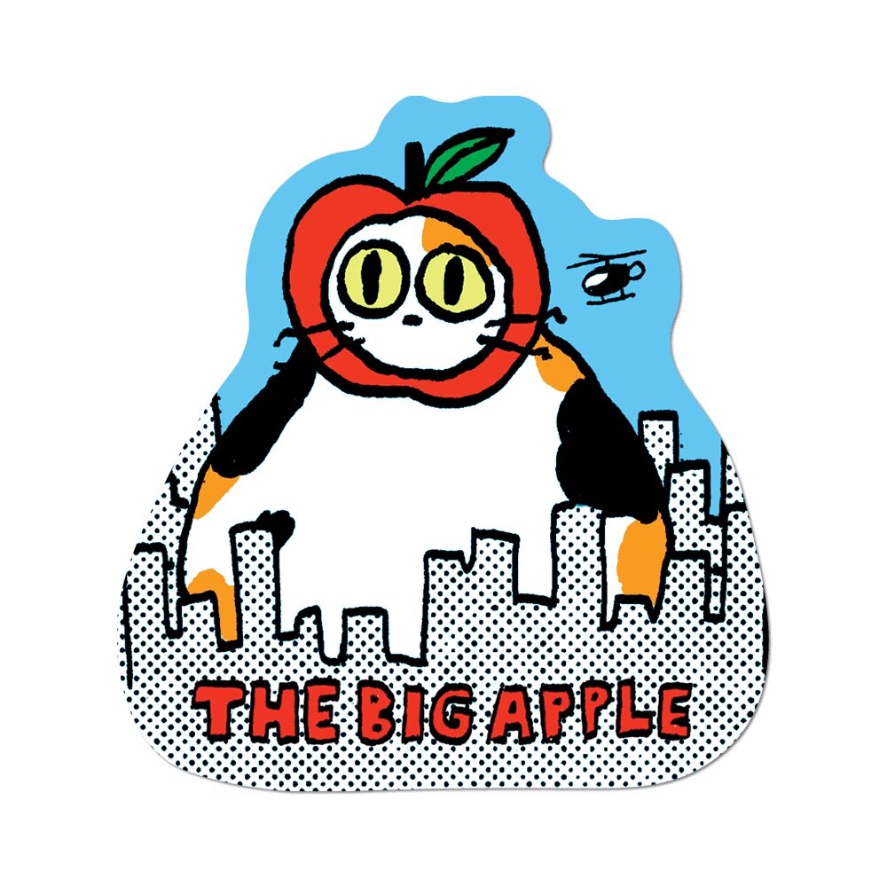 Big Apple Kitty Die Cut Sticker