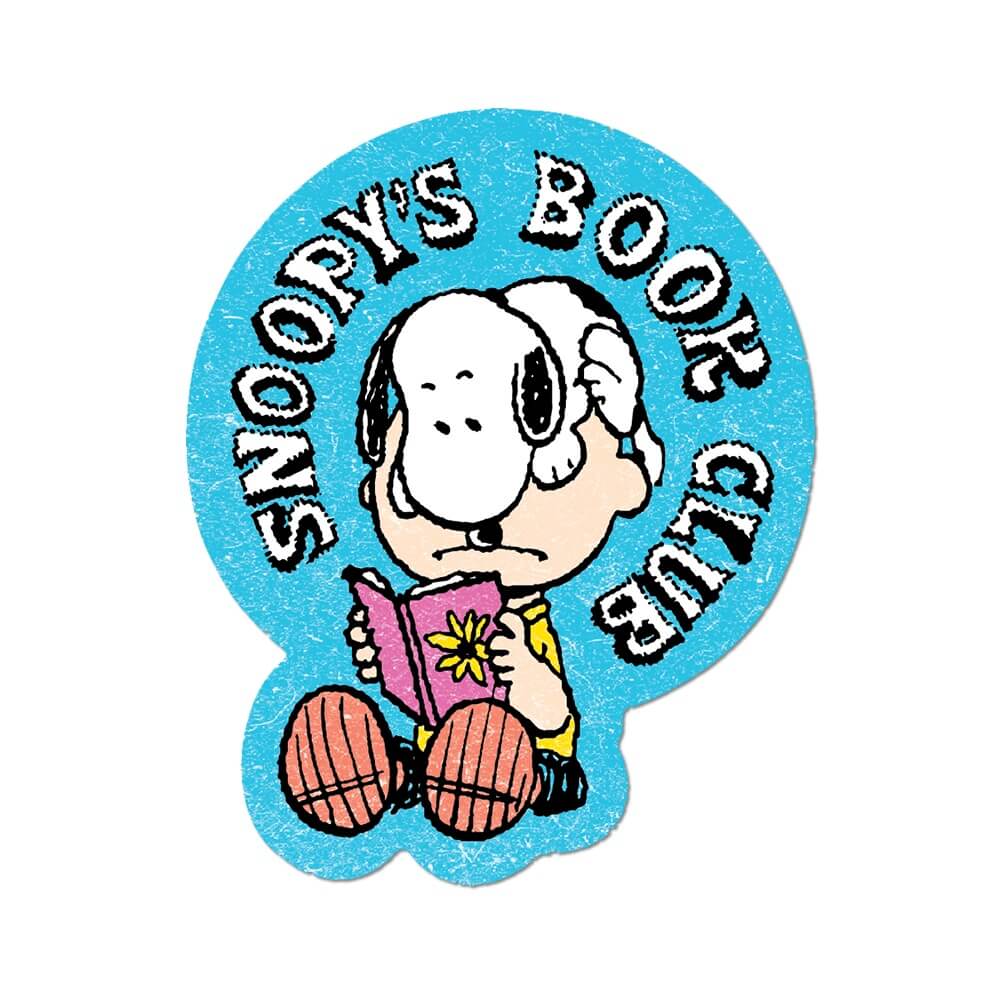 Snoopy's Book Club Die Cut Sticker