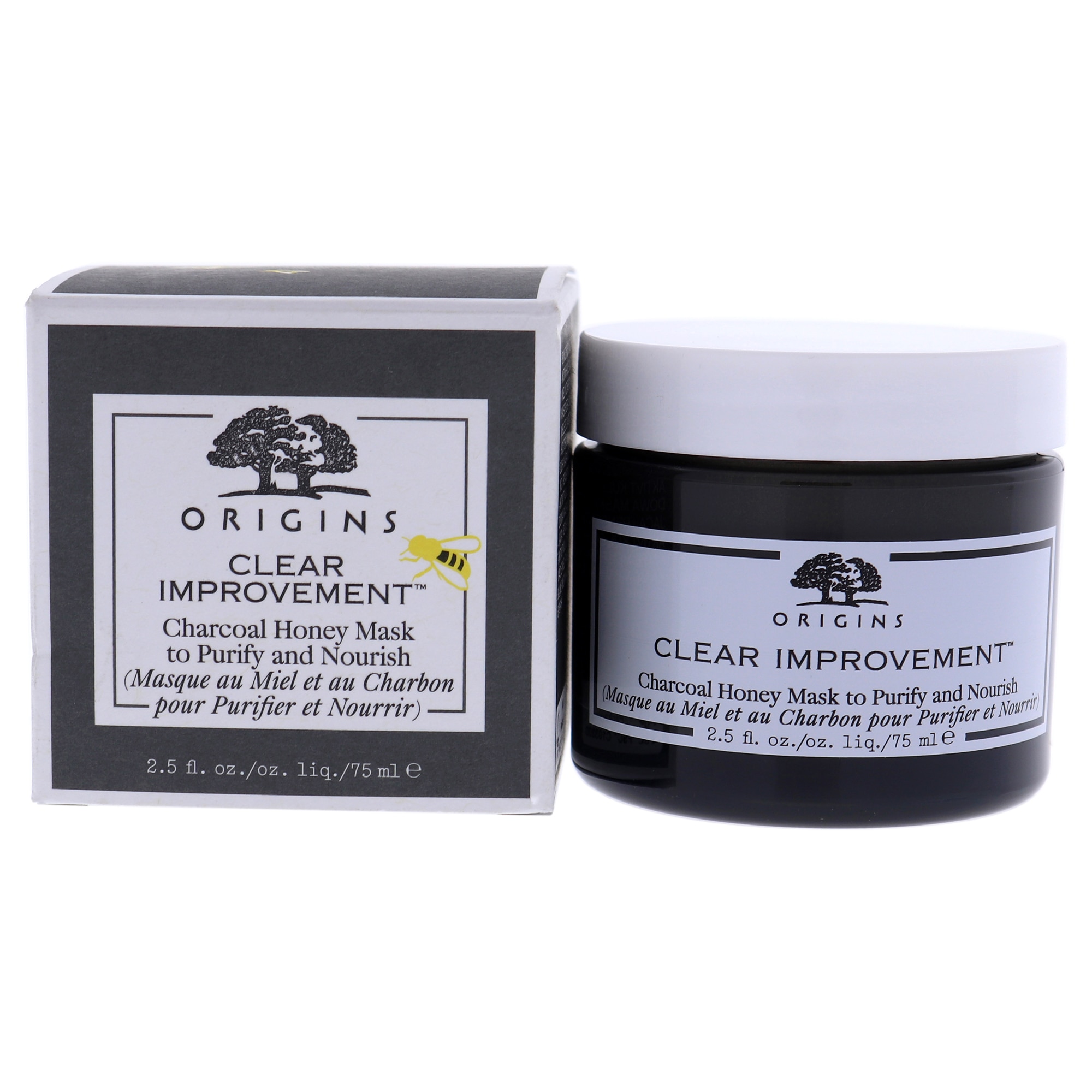 Clear Improvement Charcoal Honey Mask to Purify and Nourish - Origins- 2.5 oz