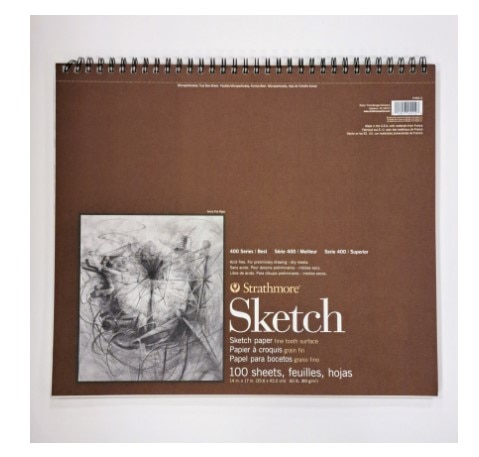 Strathmore Sketch Paper Pad, 400 Series, 14" x 17", 100 Sheets