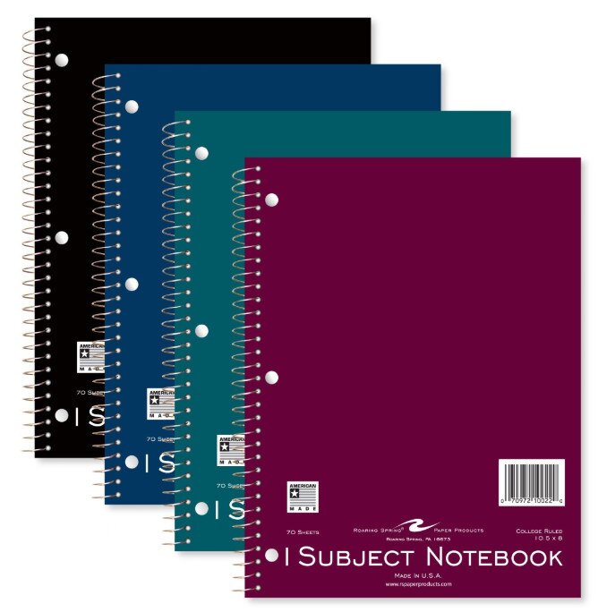 Value 1 Subject Notebook 11x9 70ct