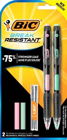 BIC Break Resistant Pencil 2pk