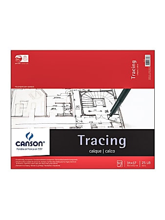 Canson Artist Series Tracing Pad, 50 Sheets, 19" x 24"