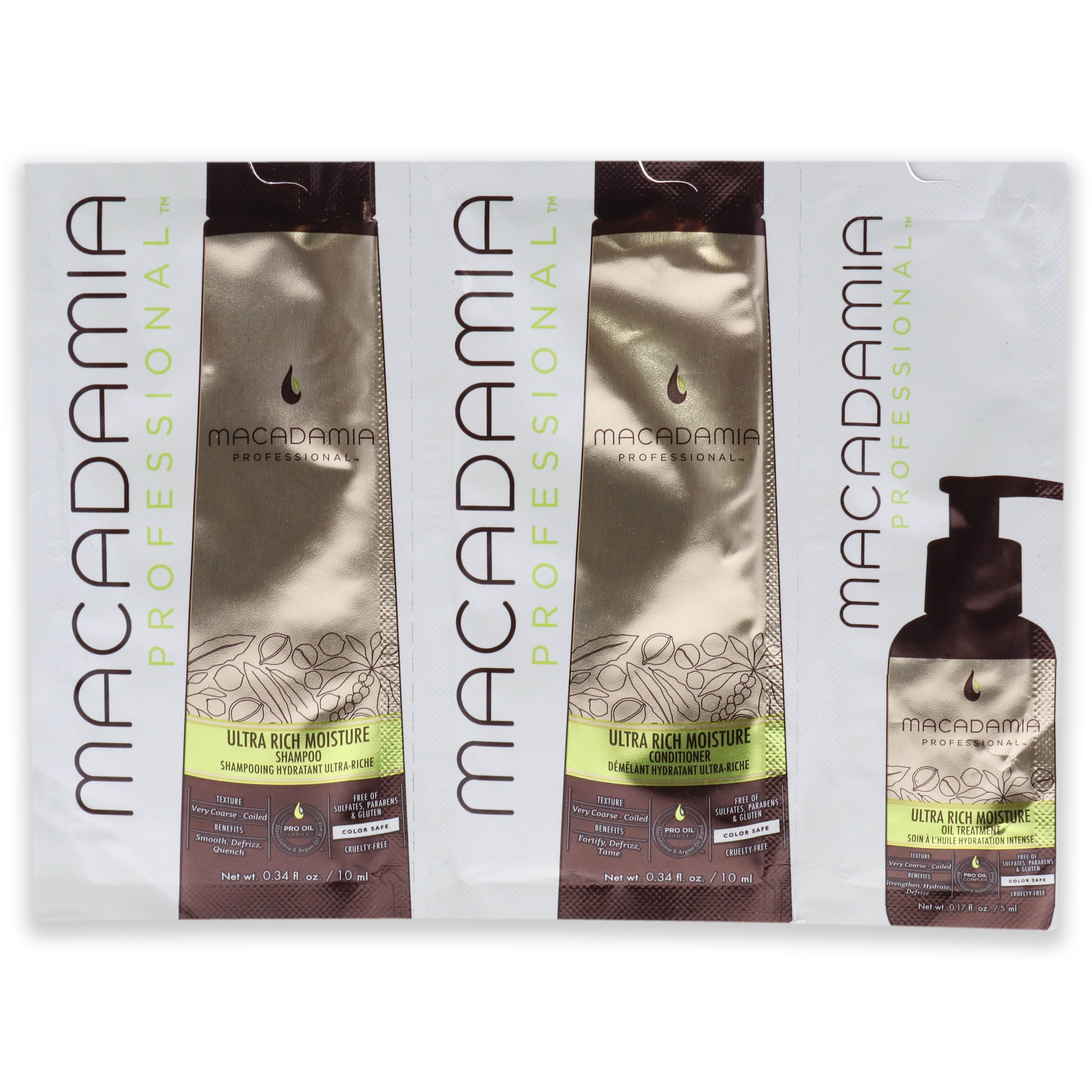 Professional Ultra Rich Moisture Set - Macadamia Oil- 3 Pc Kit