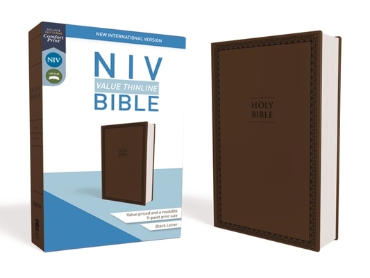 NIV  Value Thinline Bible  Imitation Leather  Brown