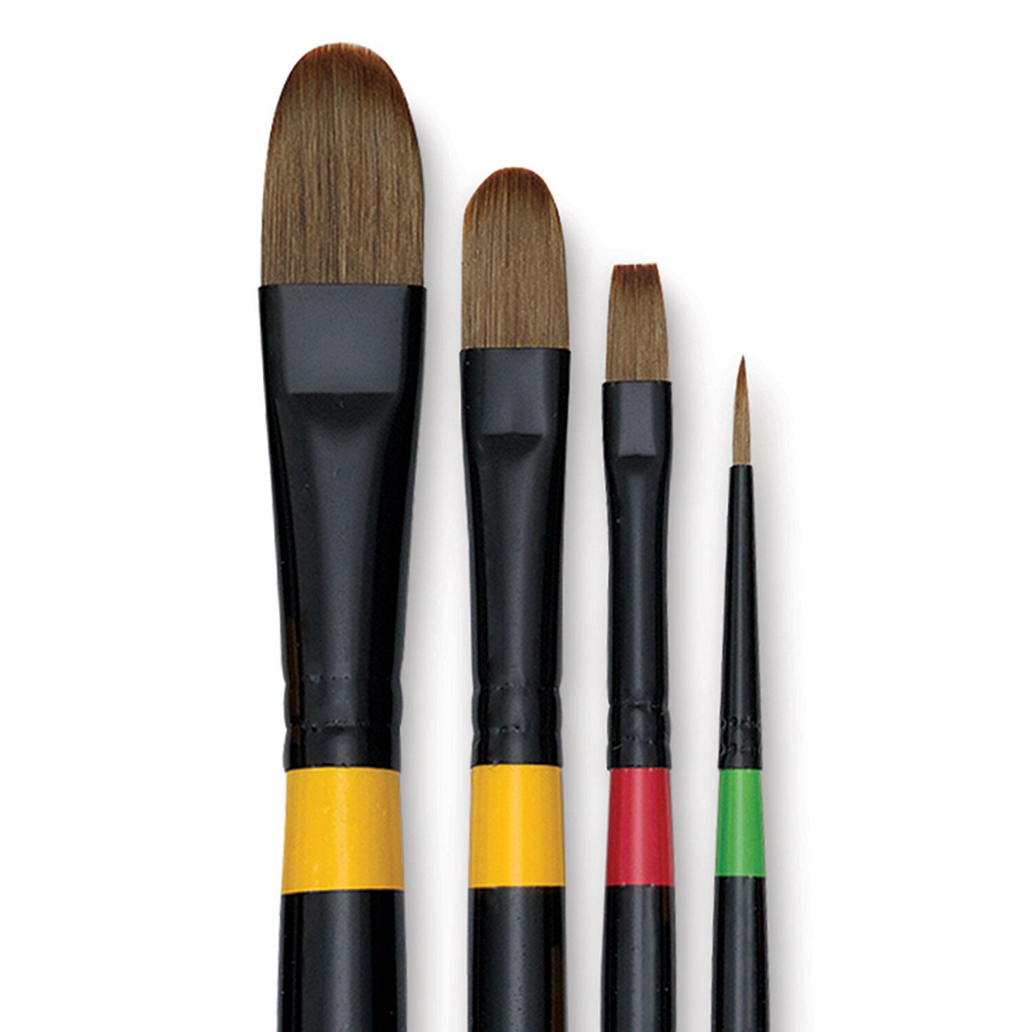 Utrecht Manglon Brushes-Set of 4, Long Handle