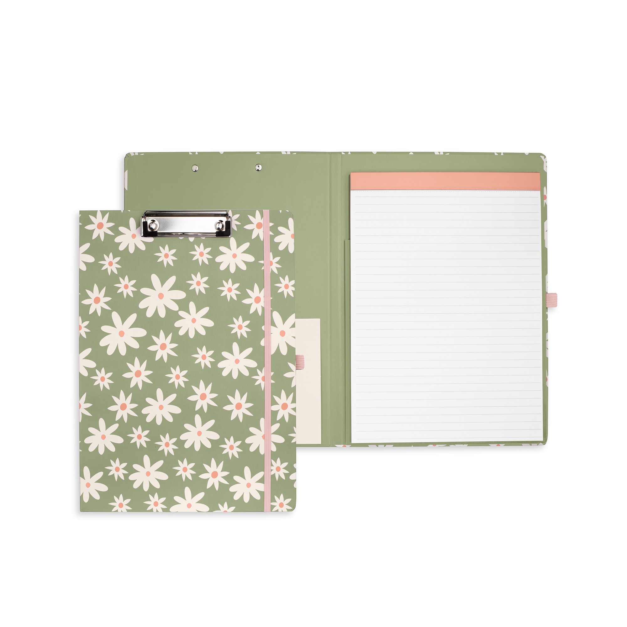 Steel Mill & Co. Clipboard Folio - Daisy Floral Green