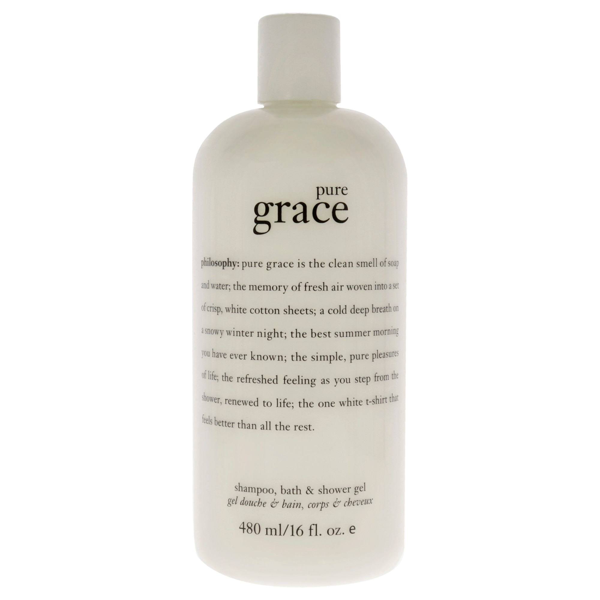 Pure Grace Shampoo Bath Shower Gel - Philosophy- 16 oz