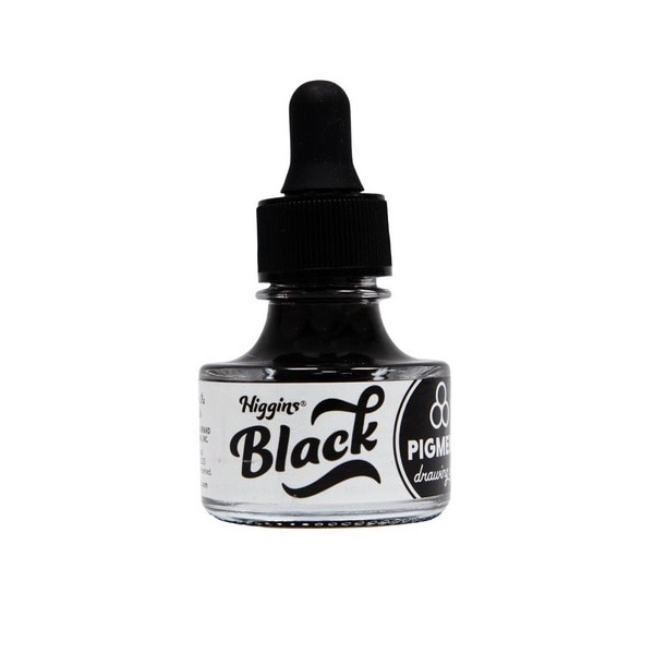 Higgins Non-Waterproof Black Ink, 1 oz. Bottle