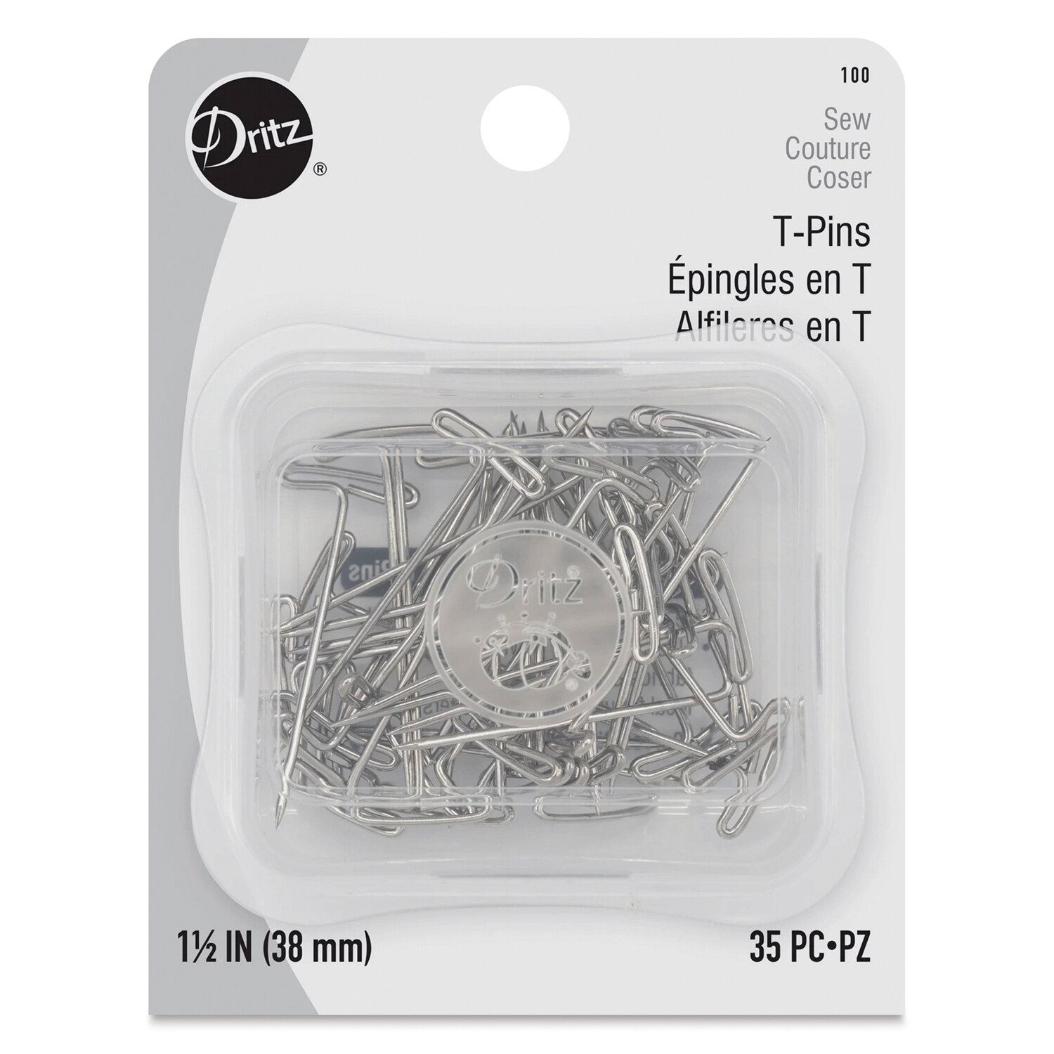 Dritz T-Pins - 1-1/2" Pkg of 35