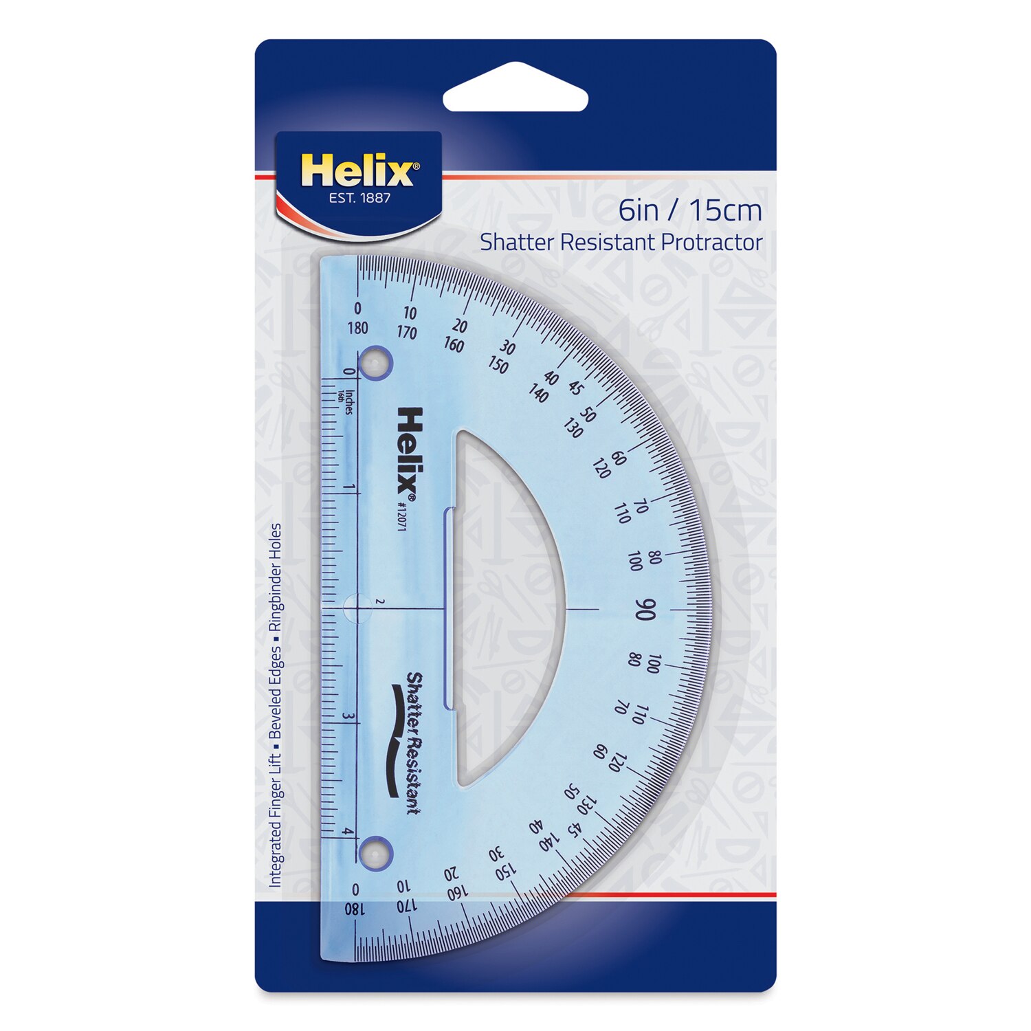 Helix Shatter Resistant Protractor - 6"