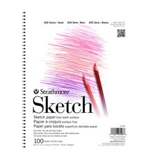 Strathmore Sketch Paper Pad, 200 Series, 8.5" x 11", Wirebound