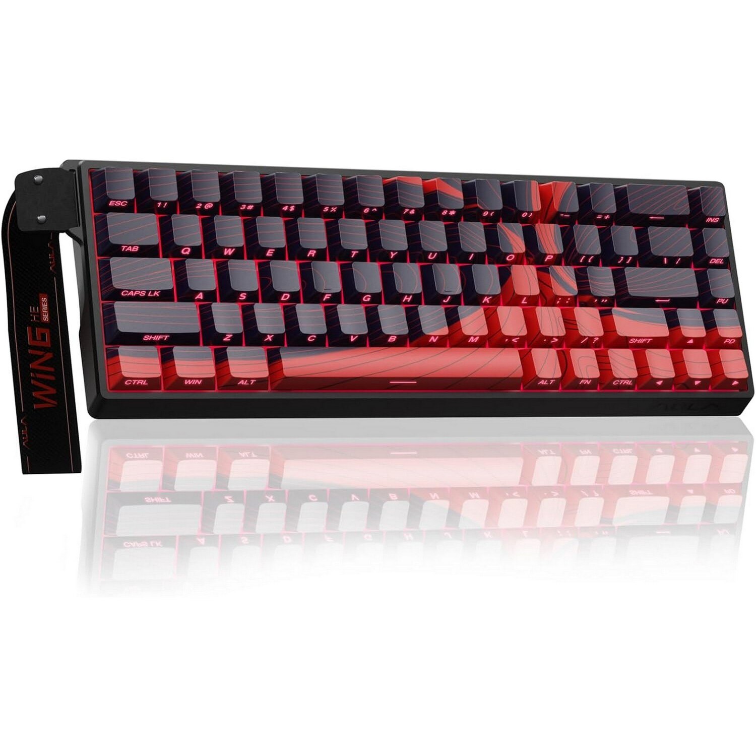 Aula WIN 68 HE 60% Gaming Wired Keyboard-RGB Backlit-Hot Swappable Custom-Rapid Hall Effect 0.125ms Adjustable Actuation-8kHz Polling Rate-Red/Multi