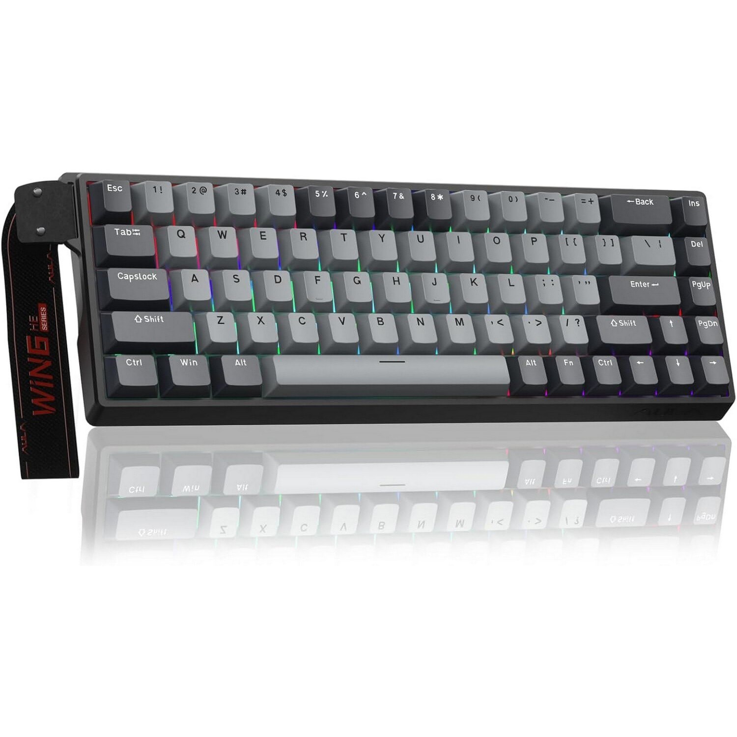 Aula WIN68 HE 60% Gaming Wired Keyboard & Mouse Set-RGB Backlit-Hot Swap Custom-Rapid Hall Effect 0.125ms Adjustable Actuation-8kHz Polling Rate-Black