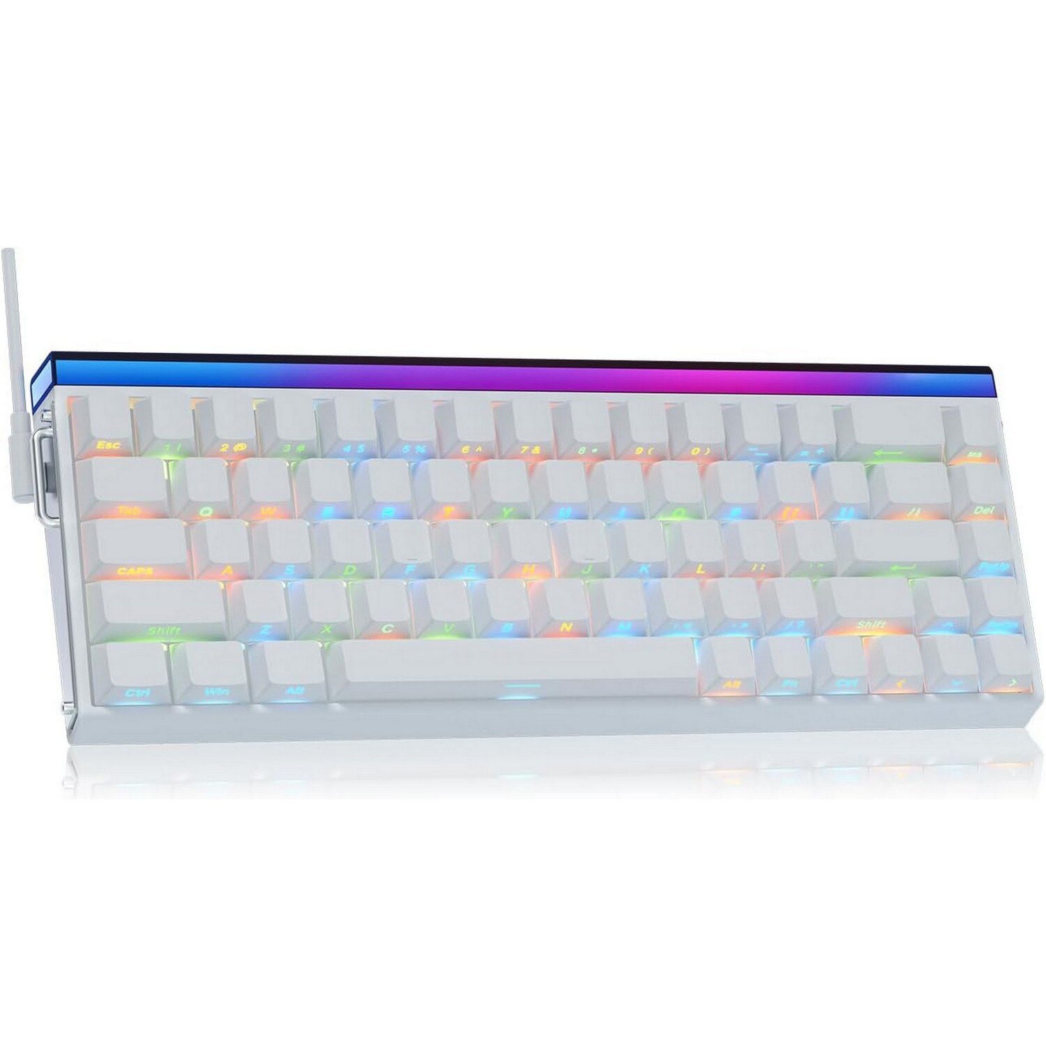 AULA Hero 68 HE 60% Wired Magnetic Gaming Keyboard-Rapid Hall Effect 0.125ms Adjustable Actuation-8kHz Polling-Side Print PBT Keys-RGB Backlit