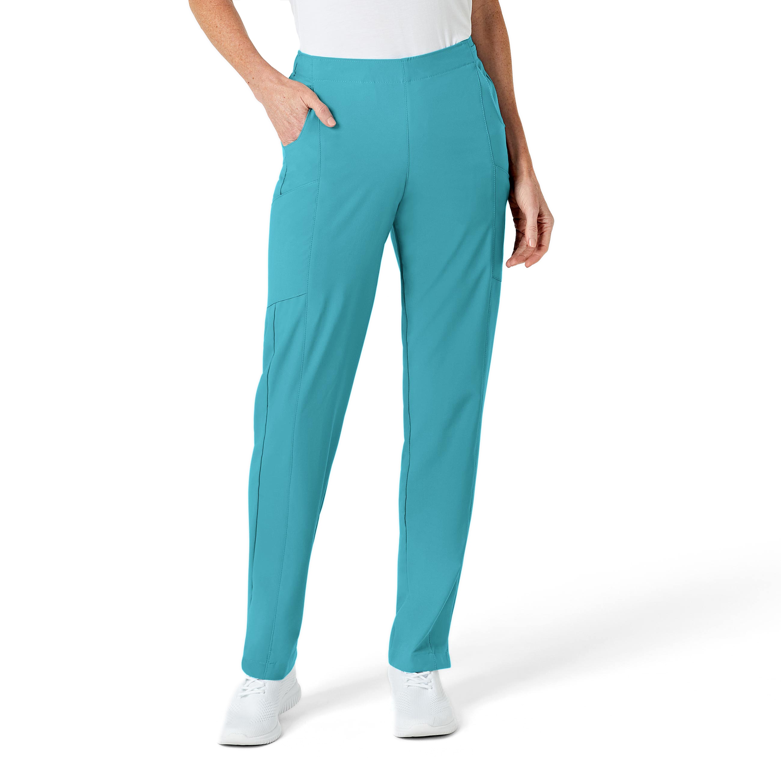 WonderWink W123 Women's Flat Front Double Cargo Scrub Pant, 5155 Petite