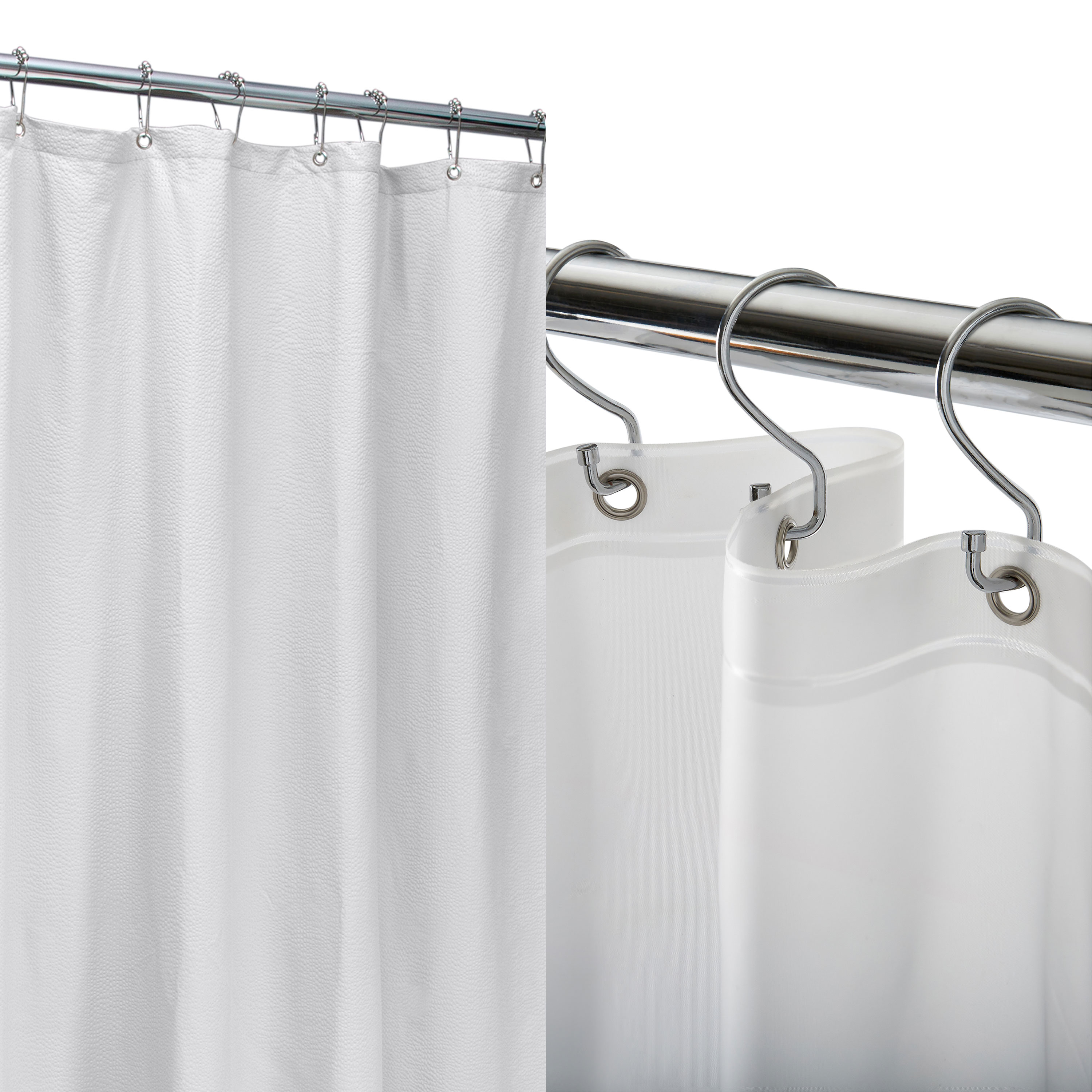 Bath Bliss Shower Curtain Liner and Hook Set