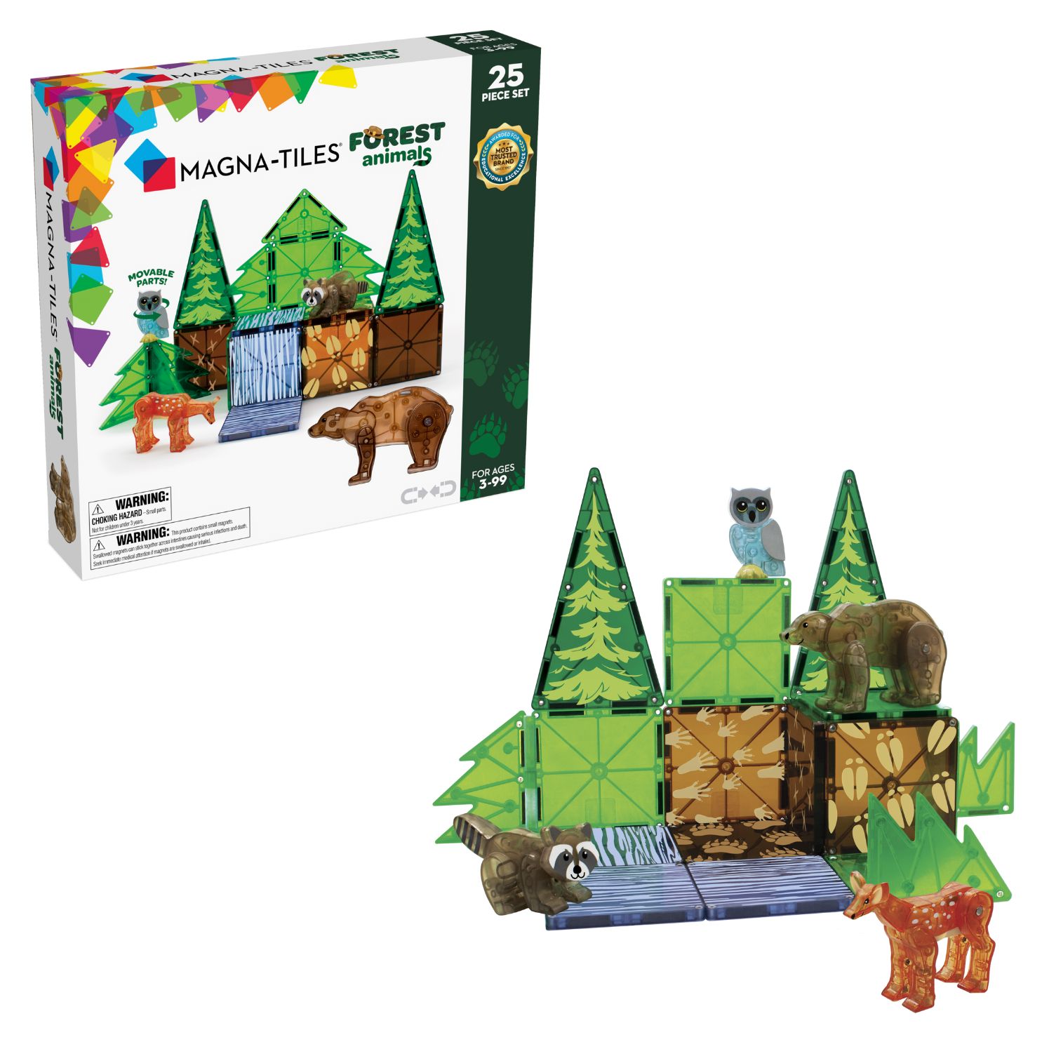 Magna-Tiles Forest Animals 25-Piece Set