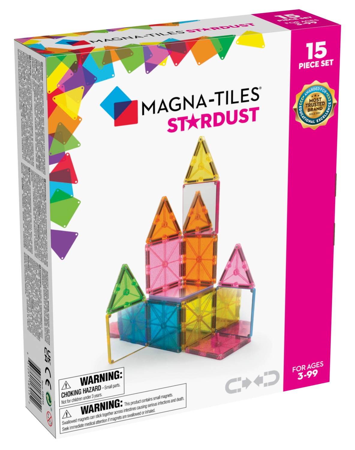 Magna-Tiles Stardust 15-Piece Set