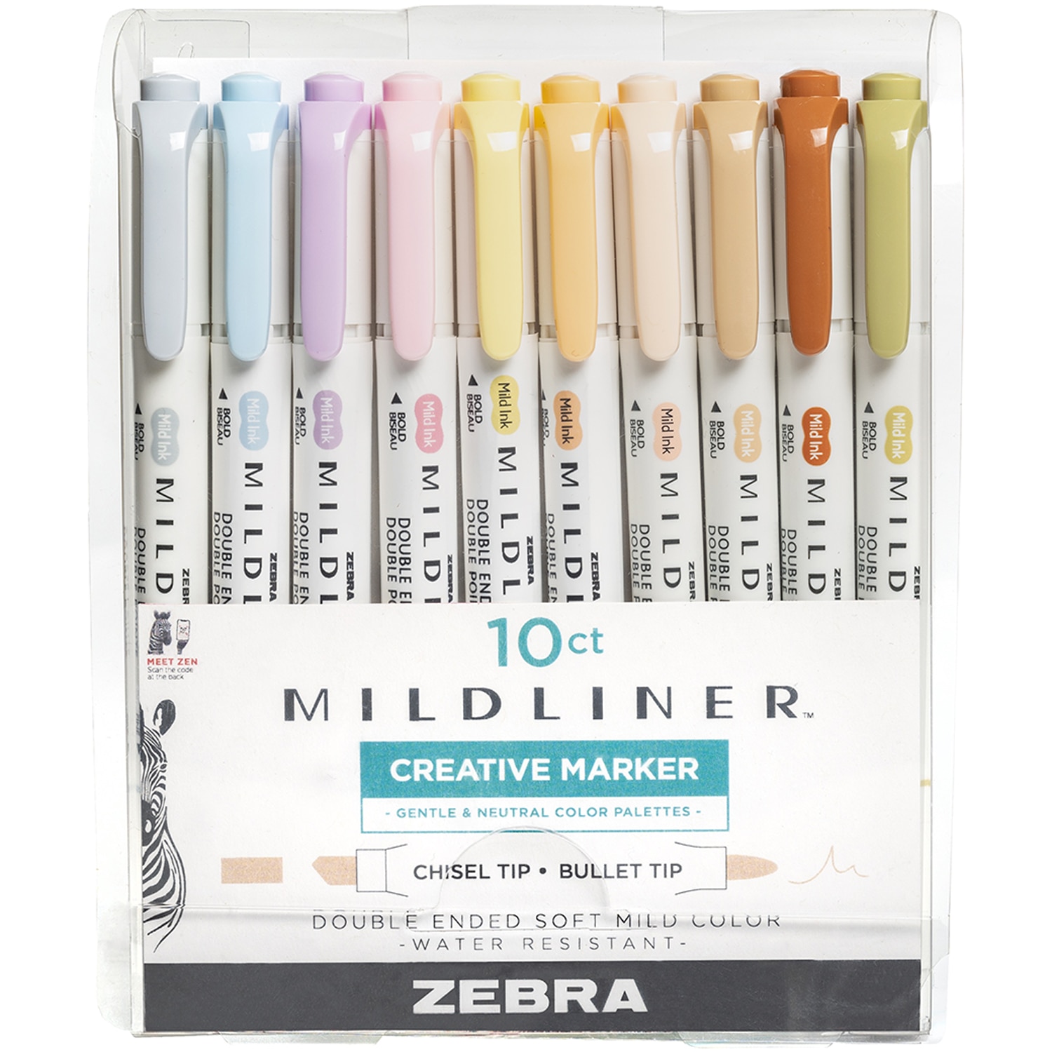 Mildliner Dual-Tip Creative Highlighter Gentle & Neutral 10pk