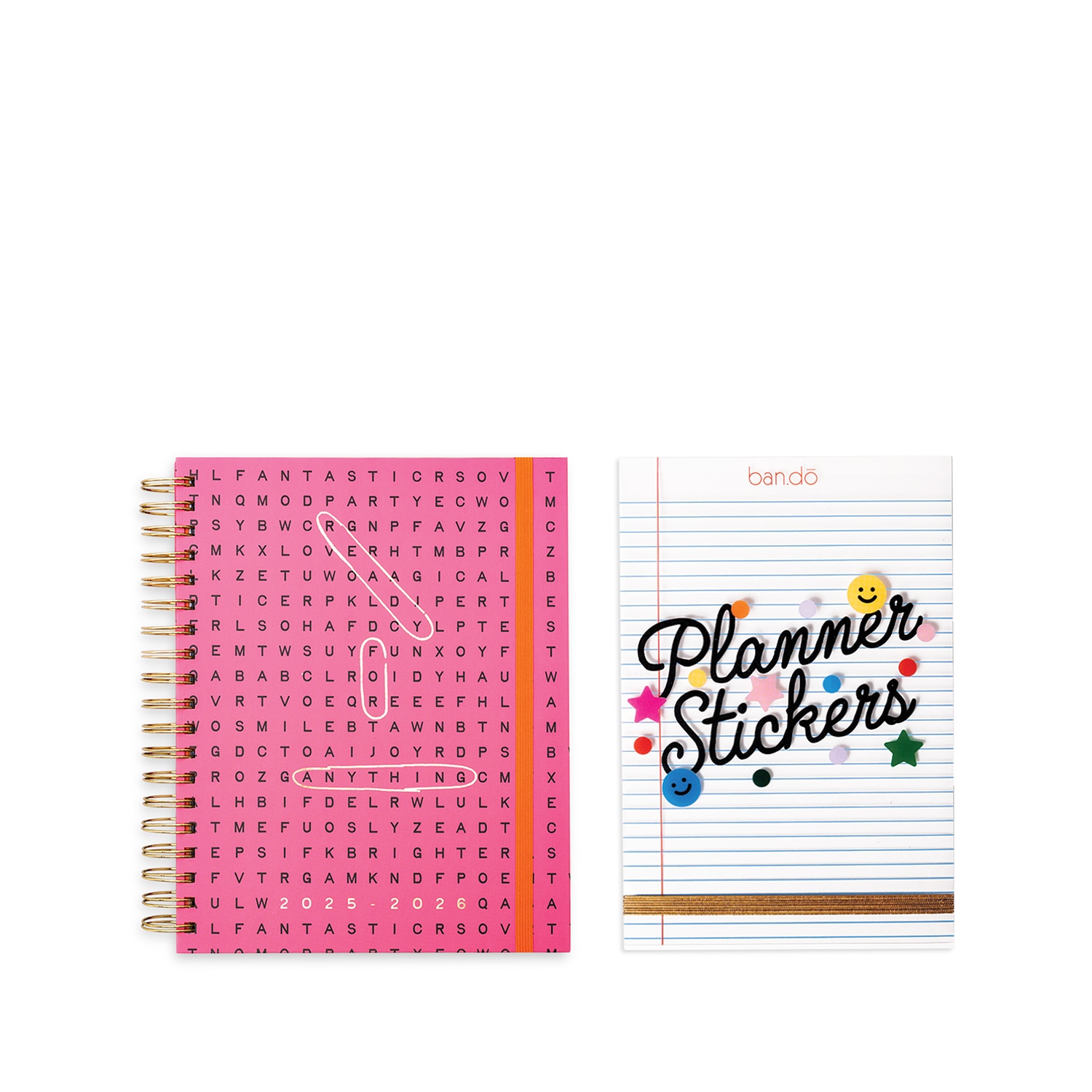 bando Word Search Large Planner + Sticker Book
