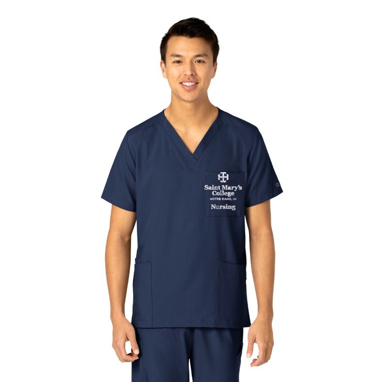 Wink W123 Unisex V-Neck Top, 6855STM1