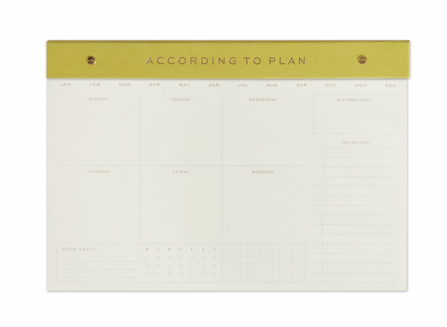 According To Plan Weekly Postbound Notepad