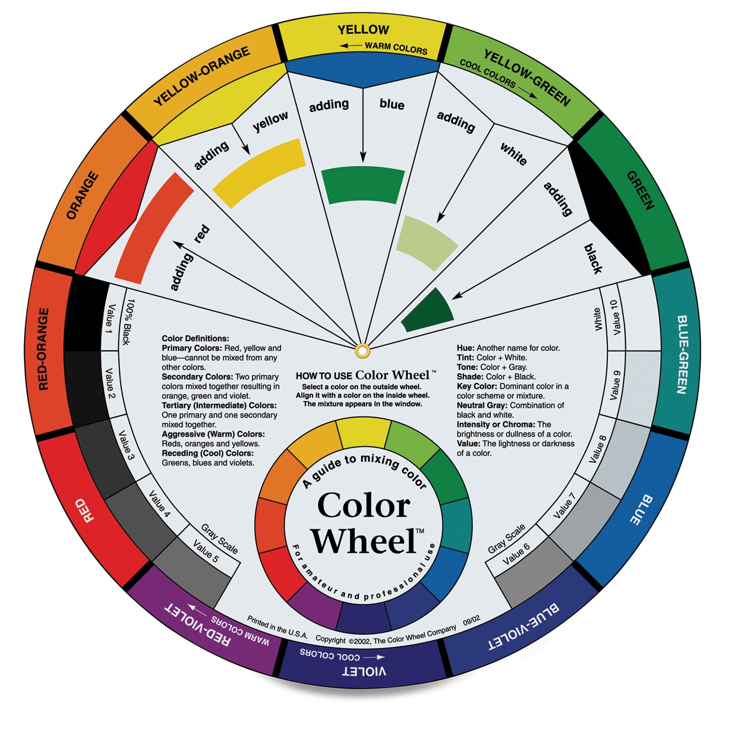 Color Wheel Co Color Wheel, English, 9-1/4" Diameter