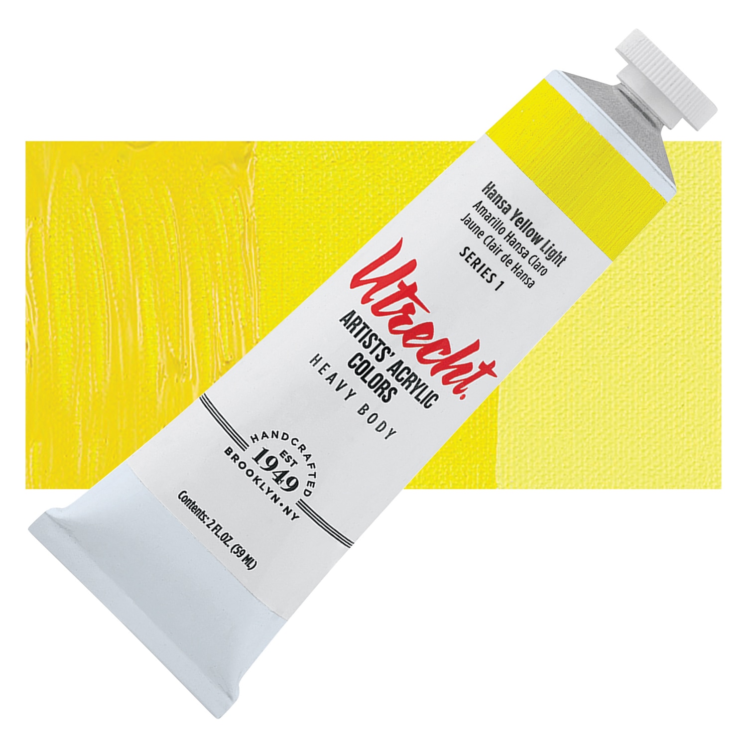 Utrecht Artists' Acrylic Paint - Hansa Yellow Light 2 oz tube