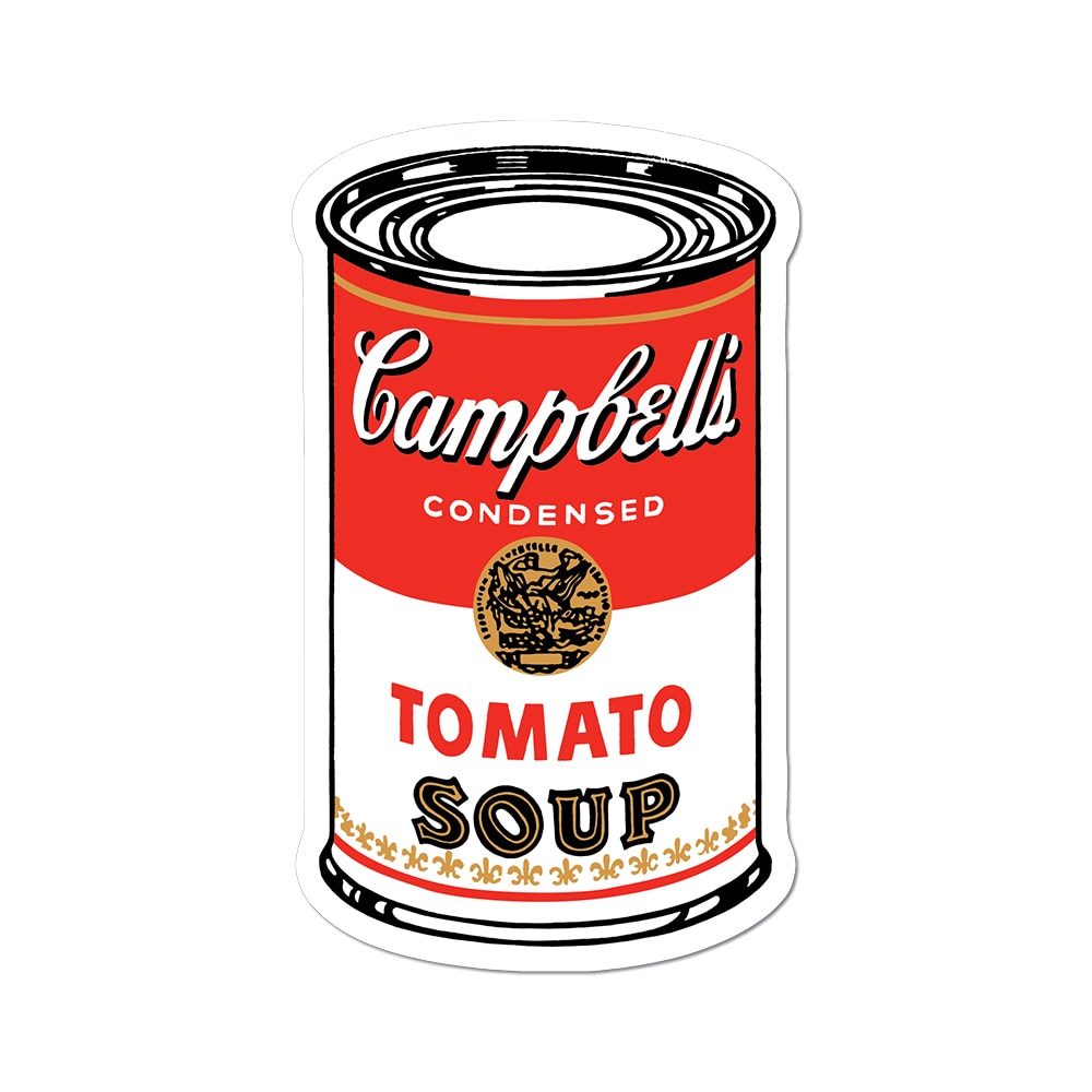 Large Campbell's Soup Can by Andy Warhol - Die-Cut Sticker