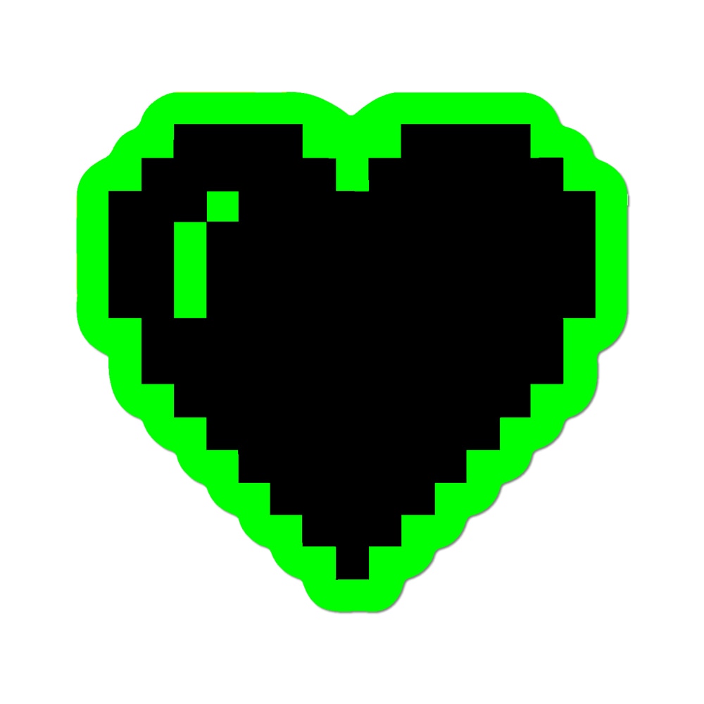 Pixel Heart by Wendy White - Die-Cut Sticker