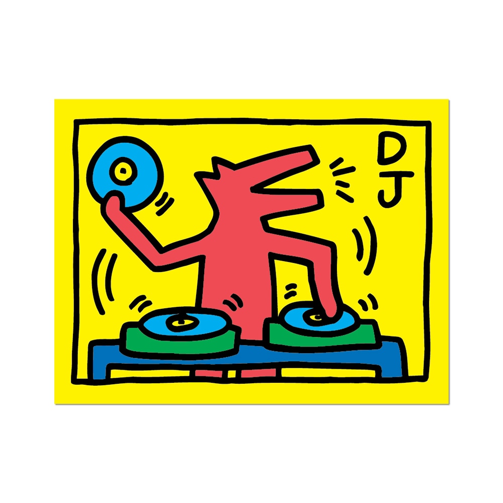 DJ Dog by Keith Haring - Die-Cut Sticker