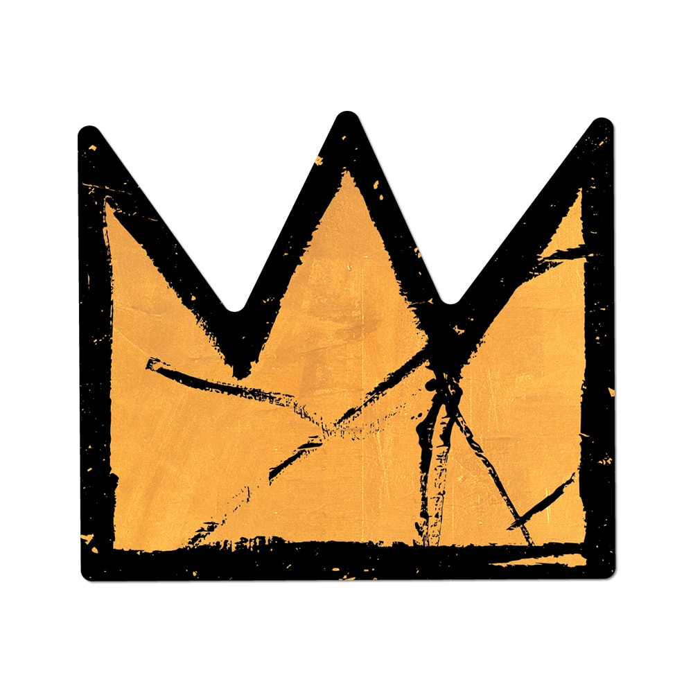 Gold Crown by Jean-Michel Basquiat - Die-Cut Sticker