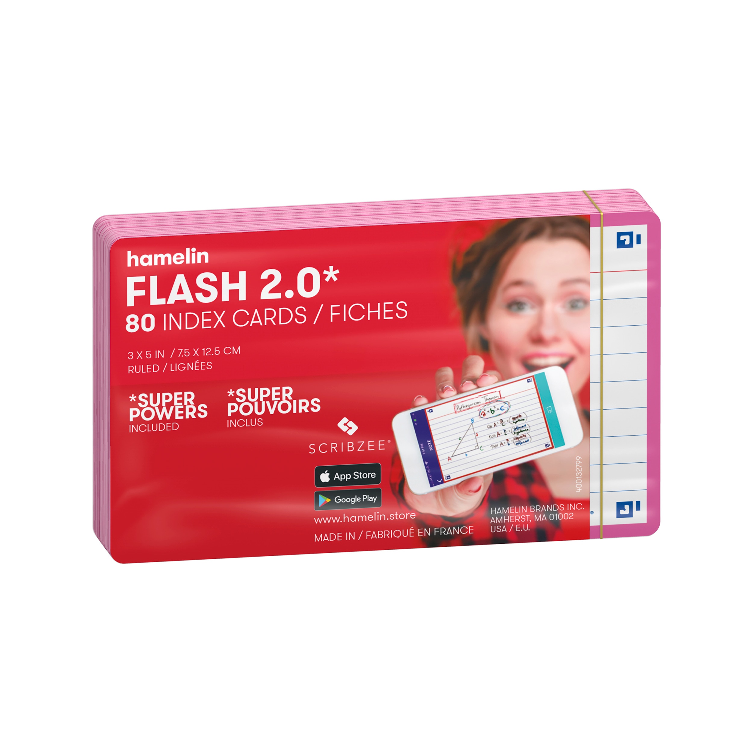 Hamelin FLASH 2.0 3x5 Flash Cards 80ct