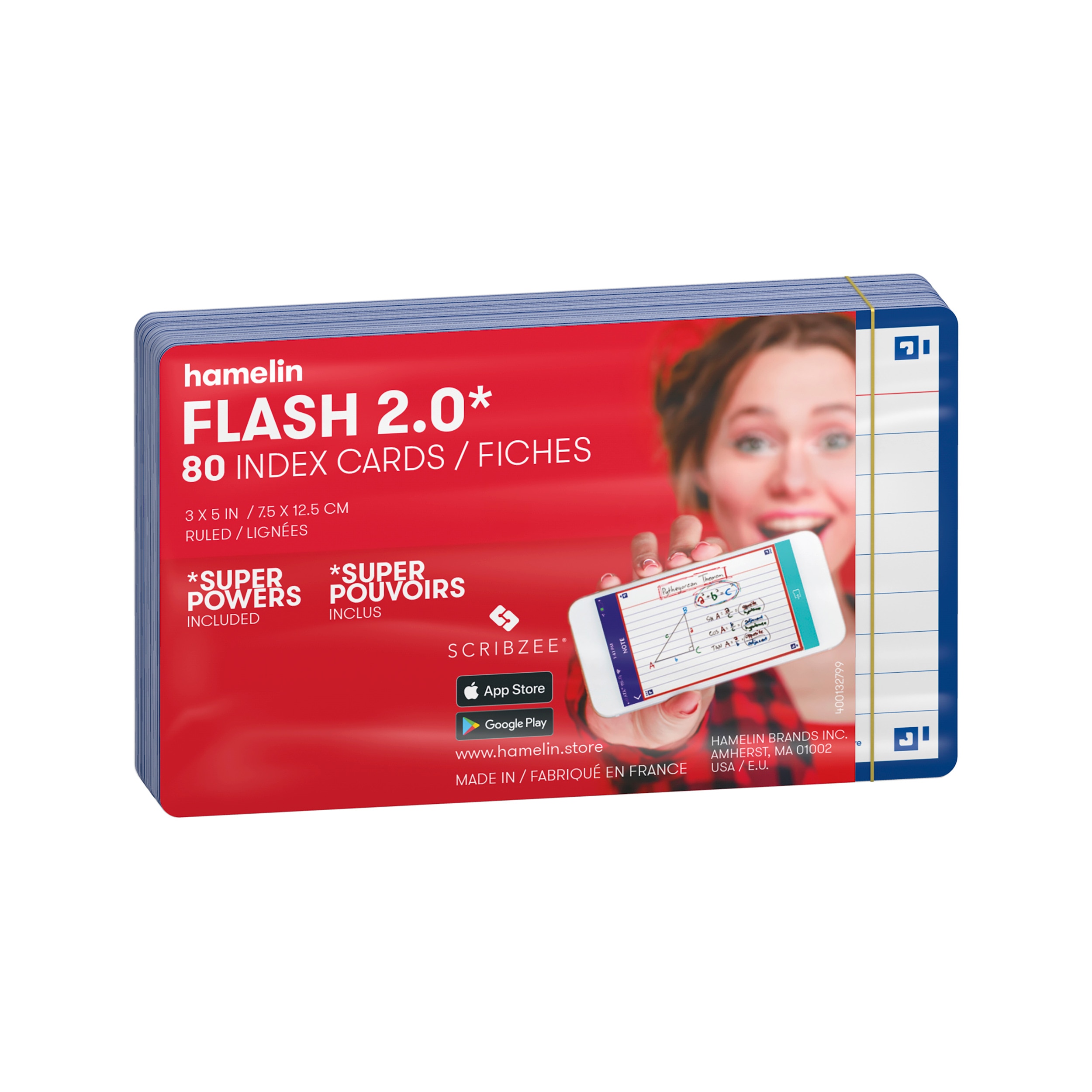 Hamelin FLASH 2.0 3x5 Flash Cards 80ct