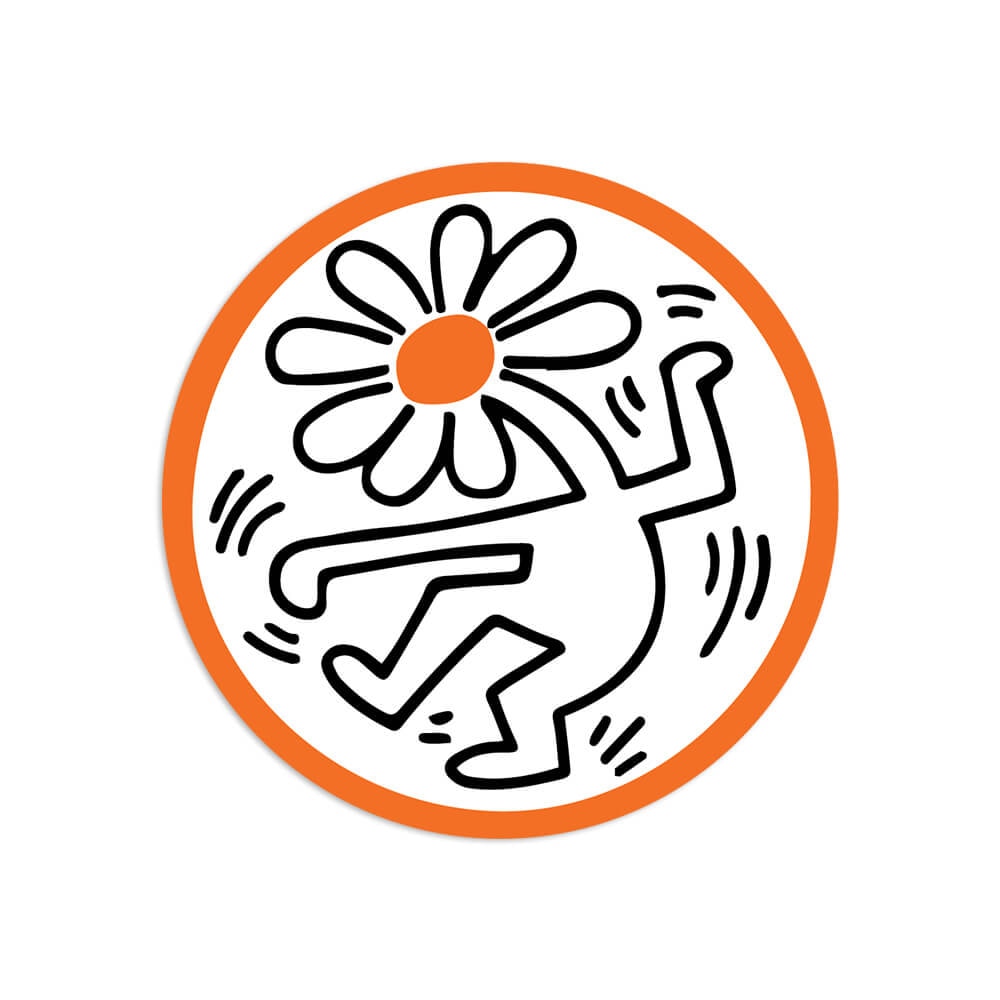 Dancing Flower by Keith Haring - Die-Cut Sticker