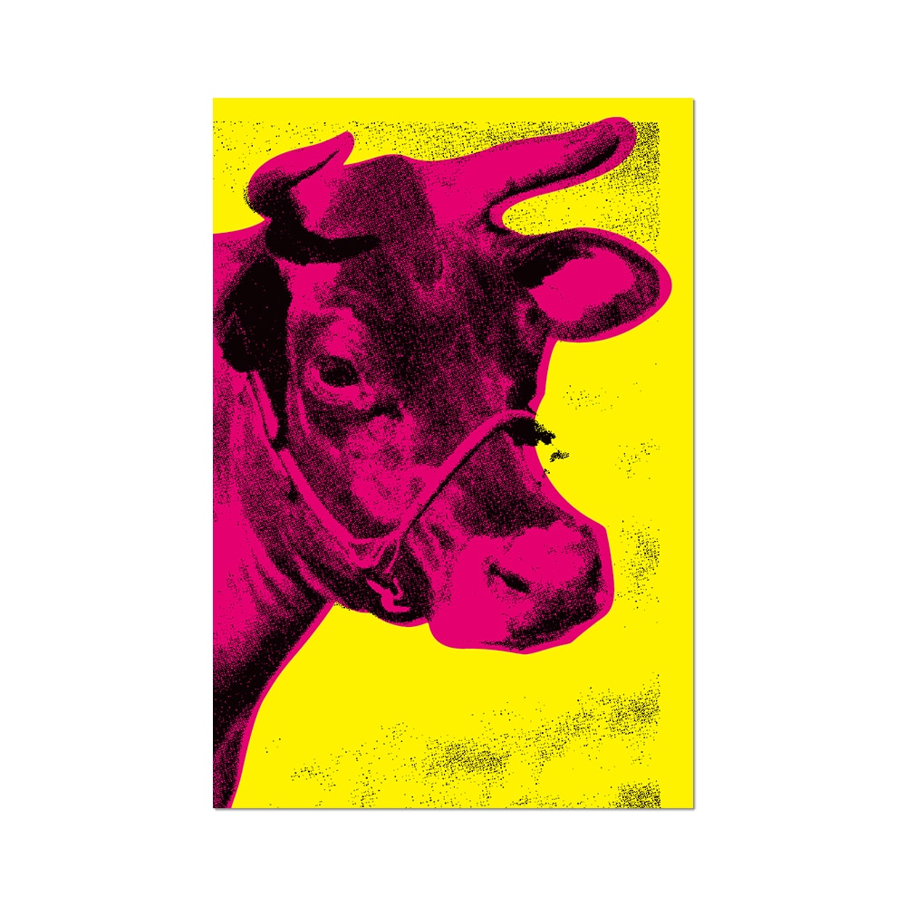 Cow by Andy Warhol - Die-Cut Sticker