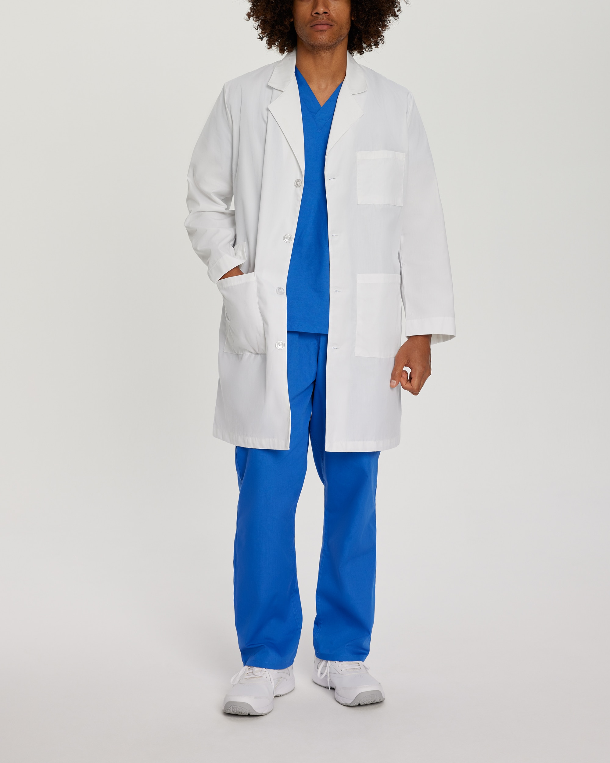 Unisex 3-Pocket Full-Length Lab Coat