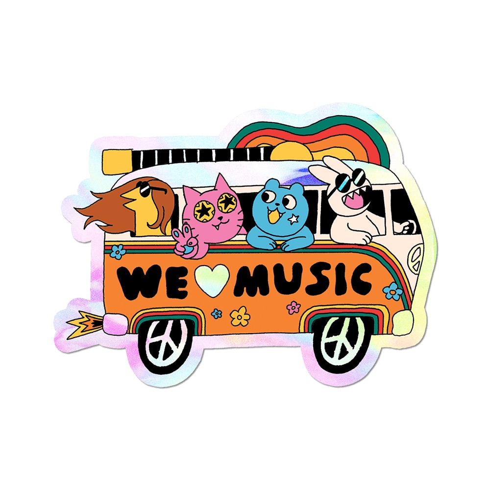 We Love Music - Die-Cut Sticker