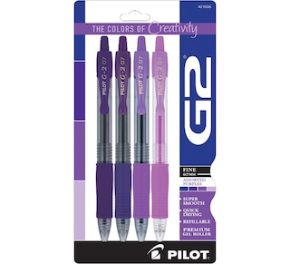 G2 Boost Gel Pen Purple Asst 4pk